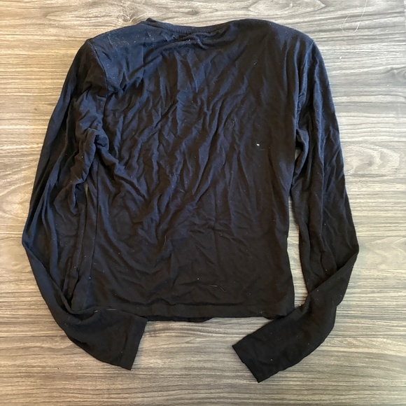 Dynamite Clothing Womens Fall Shoulder Pad Crewneck Long Sleeve Black Top XS - Picture 4 of 8